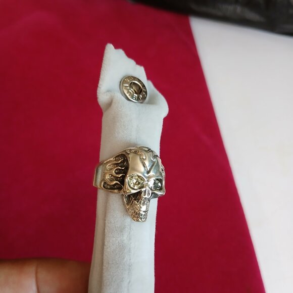 Skull Ring Sterling Silver.925 - Picture 3 of 4